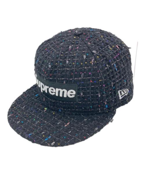 SUPREME（シュプリーム）SUPREME (シュプリーム) New Era (ニューエラ) Boucle Box Logo New Era Cap ブラック サイズ:7 3/8(58.7cm) 未使用品の古着・服飾アイテム