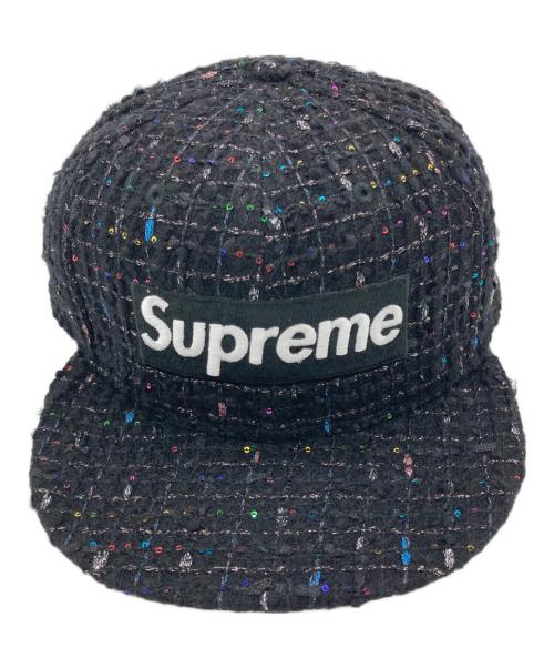 SUPREME（シュプリーム）SUPREME (シュプリーム) New Era (ニューエラ) Boucle Box Logo New Era Cap ブラック サイズ:7 3/8(58.7cm) 未使用品の古着・服飾アイテム