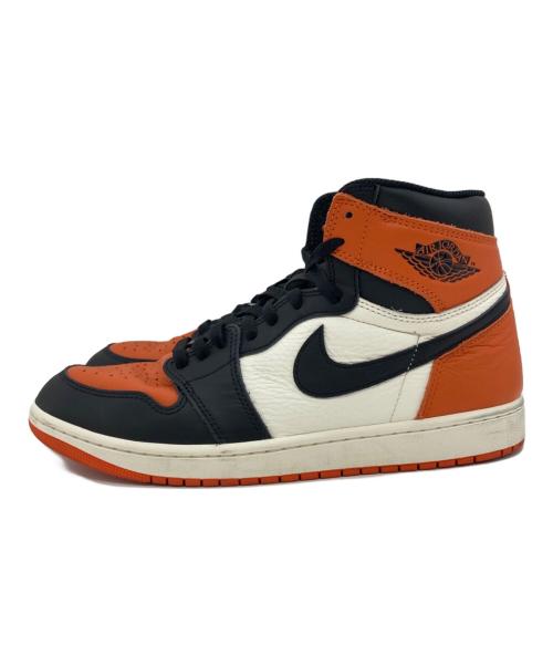 NIKE（ナイキ）NIKE (ナイキ) AIR JORDAN 1 RETRO HIGH OG ブラック×オレンジ サイズ:US10.5の古着・服飾アイテム
