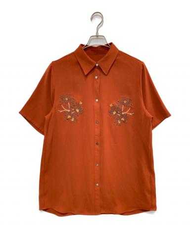 中古・古着通販】HARE (ハレ) HARE トロミシシュウシャツ オレンジ