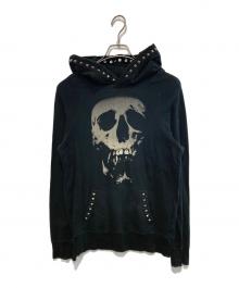 Hysteric Glamour（ヒステリックグラマー）の古着「スカルベリースタッズパーカー」｜ブラック