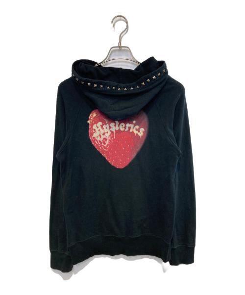 Hysteric Glamour（ヒステリックグラマー）Hysteric Glamour (ヒステリックグラマー) スカルベリースタッズパーカー ブラック サイズ:Freeの古着・服飾アイテム