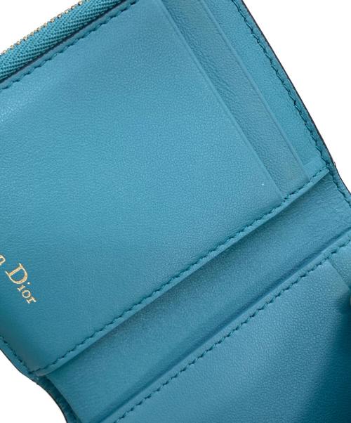 Christian Dior（クリスチャン ディオール）Christian Dior (クリスチャン ディオール) サドルロータスウォレット ブルーの古着・服飾アイテム