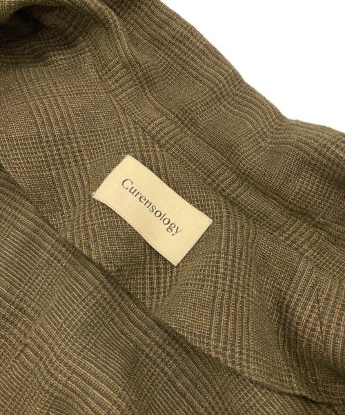 Curensology（カレンソロジー）Curensology (カレンソロジー) グレンチェックカラミジャケット カーキ サイズ:Freeの古着・服飾アイテム
