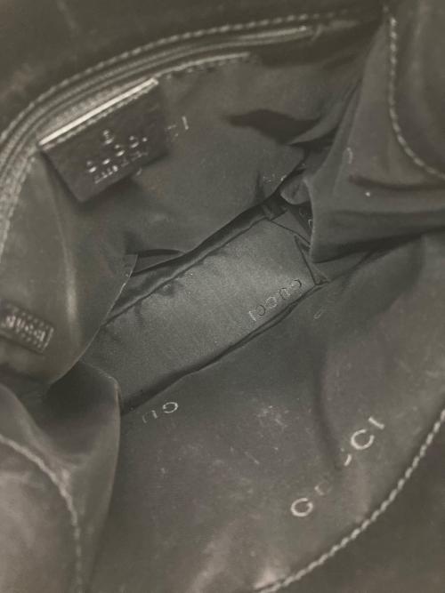 GUCCI（グッチ）GUCCI (グッチ) ベロアミニハンドバッグ ブラックの古着・服飾アイテム