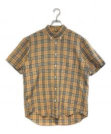 Burberry's（バーバリーズ）の古着「コットンリネンノバチェックS/Sシャツ」｜ベージュ