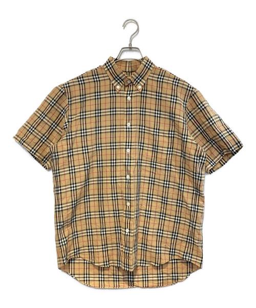 Burberry's（バーバリーズ）Burberry's (バーバリーズ) コットンリネンノバチェックS/Sシャツ ベージュ サイズ:LYの古着・服飾アイテム
