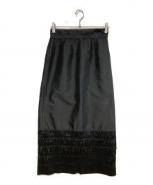 ne quittez pas（ヌキテパ）の古着「Poly Dupion Frill Skirt」｜ブラック