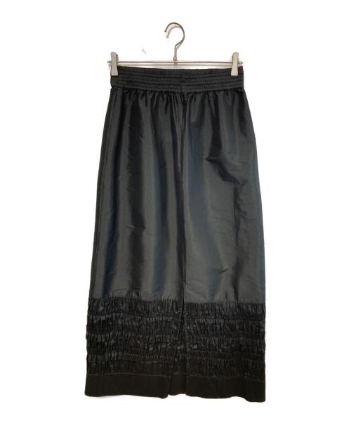 ne quittez pas（ヌキテパ）ne quittez pas (ヌキテパ) Poly Dupion Frill Skirt ブラック サイズ:Mの古着・服飾アイテム