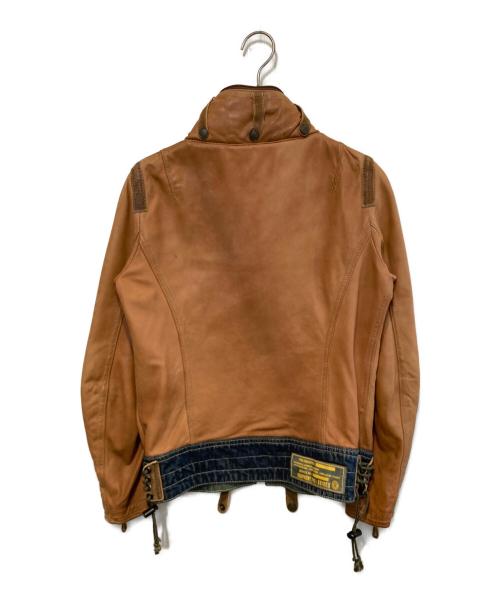 AVIREX（アヴィレックス）AVIREX (アヴィレックス) ラムレザージャケット ブラウン サイズ:Mの古着・服飾アイテム