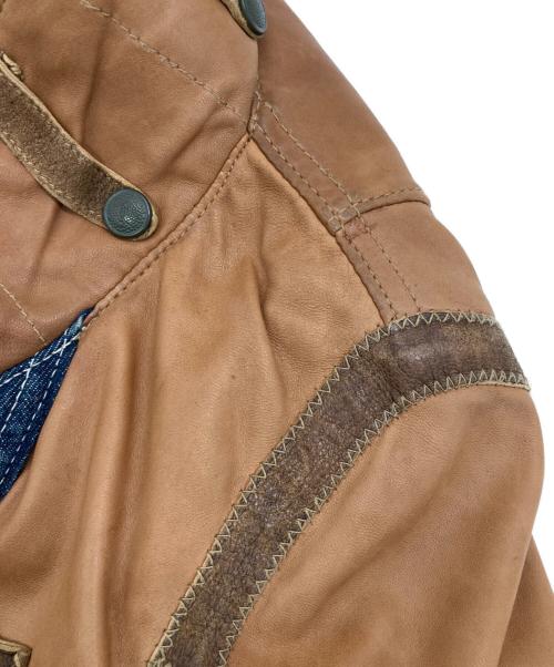 AVIREX（アヴィレックス）AVIREX (アヴィレックス) ラムレザージャケット ブラウン サイズ:Mの古着・服飾アイテム