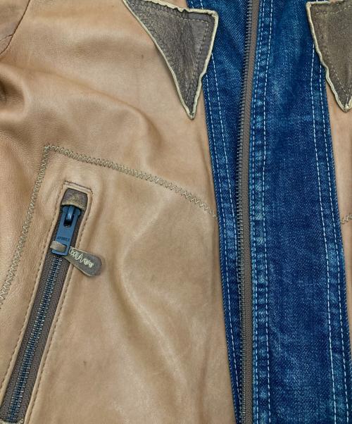 AVIREX（アヴィレックス）AVIREX (アヴィレックス) ラムレザージャケット ブラウン サイズ:Mの古着・服飾アイテム