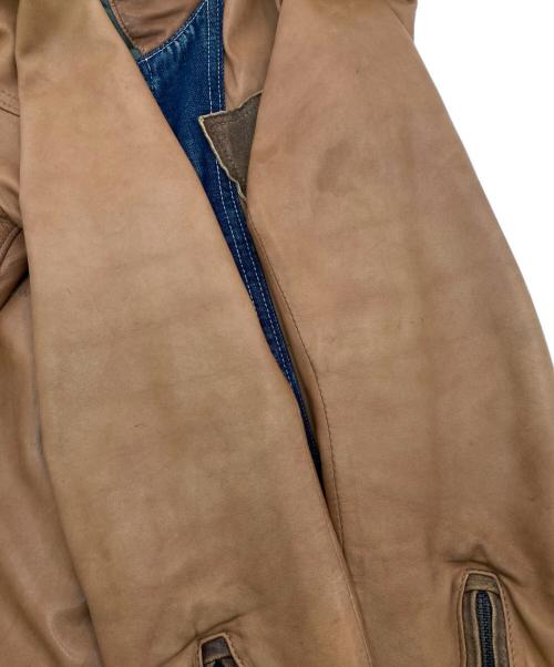 AVIREX（アヴィレックス）AVIREX (アヴィレックス) ラムレザージャケット ブラウン サイズ:Mの古着・服飾アイテム