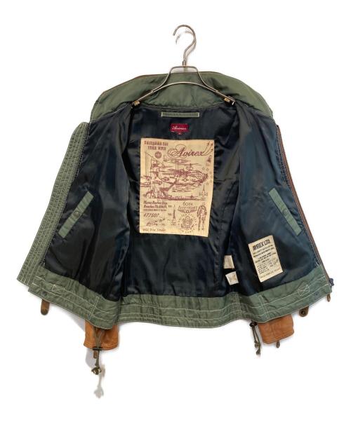 AVIREX（アヴィレックス）AVIREX (アヴィレックス) ラムレザージャケット ブラウン サイズ:Mの古着・服飾アイテム