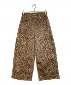 SLYスライ）の古着「LEOPARD WIDE LEG PT-D」｜ブラウン