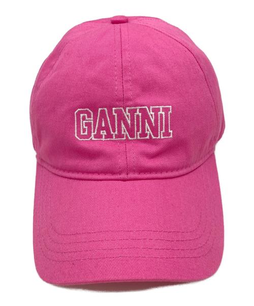 GANNI（ガニー）GANNI (ガニー) ロゴキャップ ピンクの古着・服飾アイテム