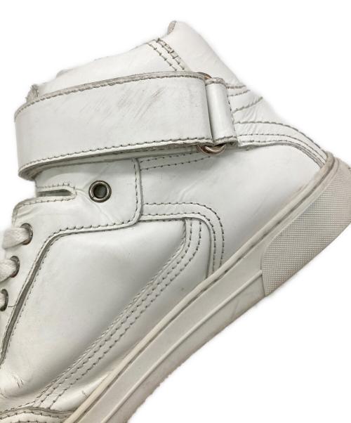 Saint Laurent Paris（サンローランパリ）Saint Laurent Paris (サンローランパリ) ベルクロ レースアップ レザーハイカットスニーカー ホワイト サイズ:41の古着・服飾アイテム