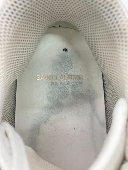 Saint Laurent Paris（サンローランパリ）Saint Laurent Paris (サンローランパリ) ベルクロ レースアップ レザーハイカットスニーカー ホワイト サイズ:41の古着・服飾アイテム