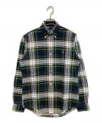 RALPH LAURENラルフローレン）の古着「チェックBDシャツ」｜グリーン×ホワイト