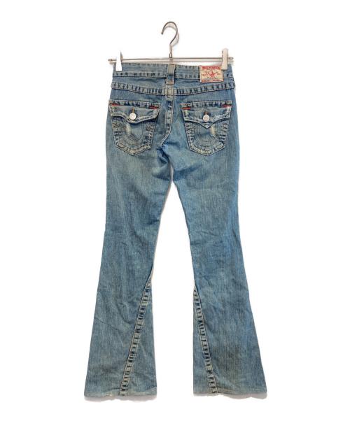 TRUE RELIGION（トゥルー レリジョン）TRUE RELIGION (トゥルー レリジョン) ダメージフレアデニムパンツ インディゴ サイズ:24の古着・服飾アイテム