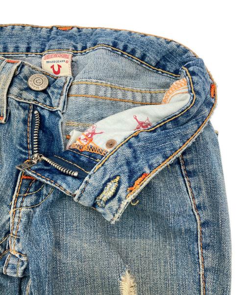 TRUE RELIGION（トゥルー レリジョン）TRUE RELIGION (トゥルー レリジョン) ダメージフレアデニムパンツ インディゴ サイズ:24の古着・服飾アイテム