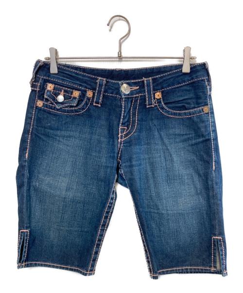 TRUE RELIGION（トゥルー レリジョン）TRUE RELIGION (トゥルー レリジョン) ハーフデニムパンツ インディゴ サイズ:27の古着・服飾アイテム