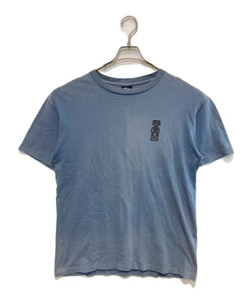 stussy（ステューシー）stussy (ステューシー) ［古着］TIKIプリントカットソー ブルー サイズ:Lの古着・服飾アイテム
