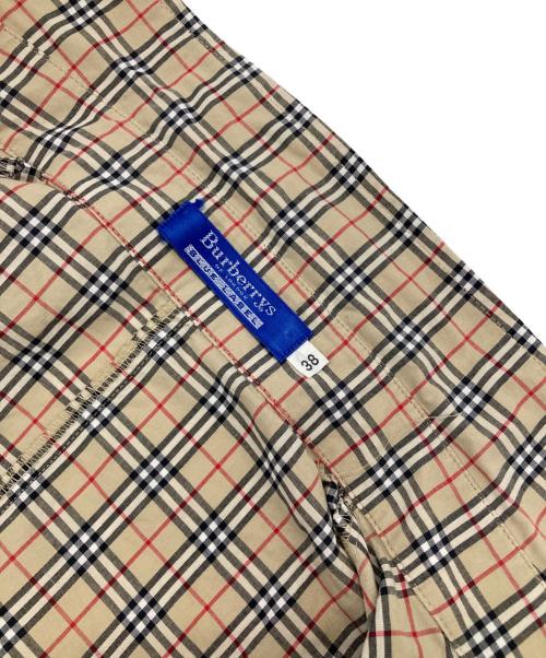 BURBERRY BLUE LABEL（バーバリー ブルー レーベル）BURBERRY BLUE LABEL (バーバリー ブルー レーベル) ホース刺繍ノバチェックシャツ ベージュ サイズ:Mの古着・服飾アイテム