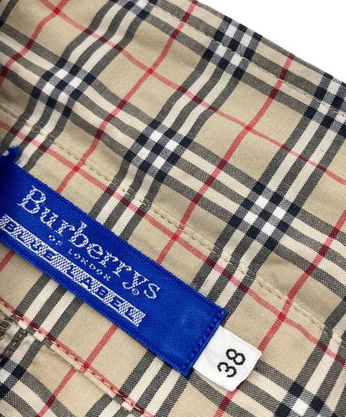 BURBERRY BLUE LABEL（バーバリー ブルー レーベル）BURBERRY BLUE LABEL (バーバリー ブルー レーベル) ホース刺繍ノバチェックシャツ ベージュ サイズ:Mの古着・服飾アイテム