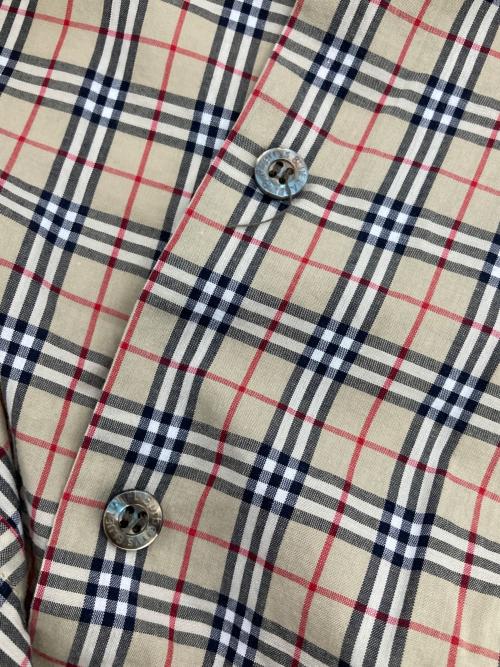 BURBERRY BLUE LABEL（バーバリー ブルー レーベル）BURBERRY BLUE LABEL (バーバリー ブルー レーベル) ホース刺繍ノバチェックシャツ ベージュ サイズ:Mの古着・服飾アイテム