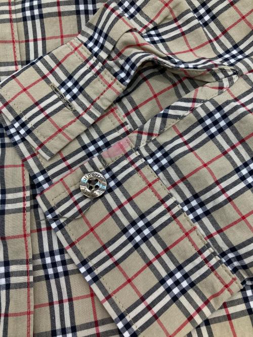 BURBERRY BLUE LABEL（バーバリー ブルー レーベル）BURBERRY BLUE LABEL (バーバリー ブルー レーベル) ホース刺繍ノバチェックシャツ ベージュ サイズ:Mの古着・服飾アイテム