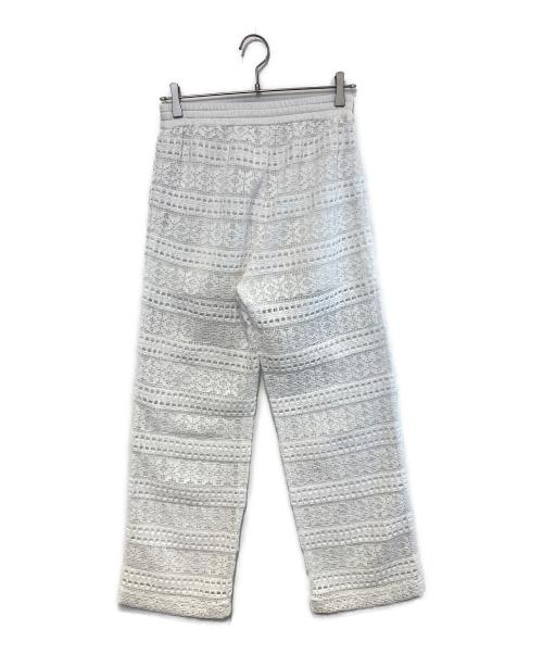 sara mallika（サラマリカ）sara mallika (サラマリカ) Cotton Border Lace Pants ホワイト サイズ:S 未使用品の古着・服飾アイテム