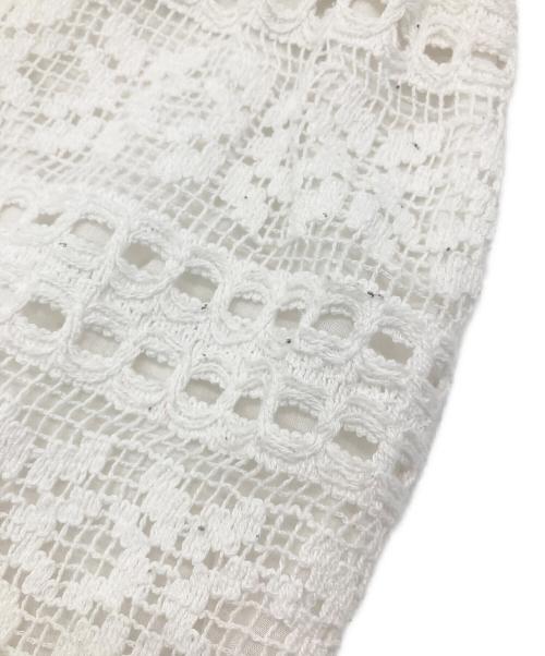 sara mallika（サラマリカ）sara mallika (サラマリカ) Cotton Border Lace Pants ホワイト サイズ:S 未使用品の古着・服飾アイテム
