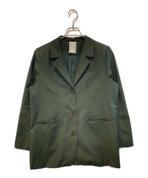 Tnewties（トゥエンティーズ）Tnewties (トゥエンティーズ) 電話を切らなくちゃリムーバブルプリーツジャケット ダークグリーン サイズ:Lの古着・服飾アイテム