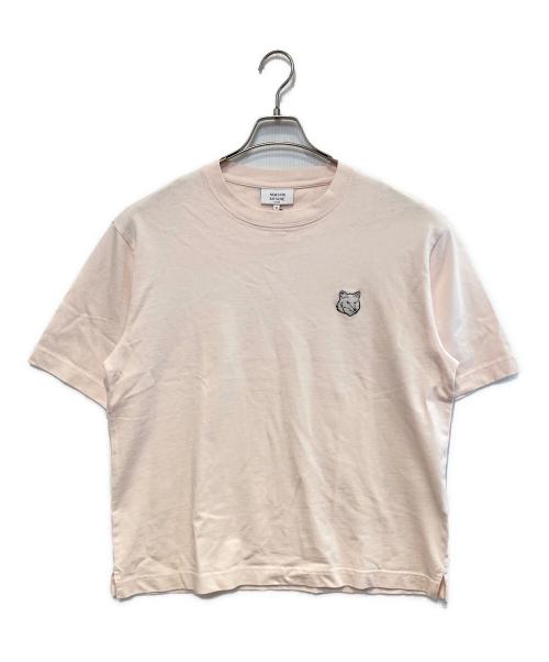 maison kitsune（メゾンキツネ）maison kitsune (メゾンキツネ) フォックスヘッドオーバーサイズTシャツ ピンク サイズ:XS 未使用品の古着・服飾アイテム