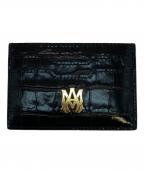 AMIRIアミリ）の古着「CROC EMBOSSED CARD HOLDER」｜ブラック