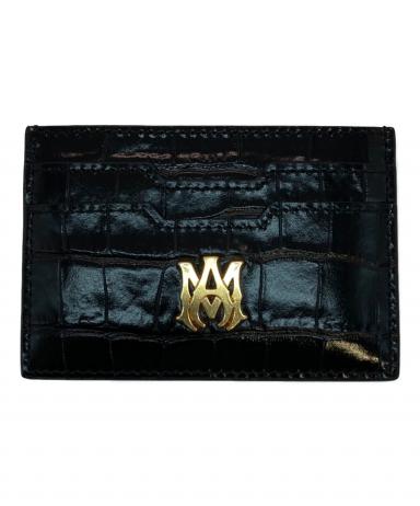 中古・古着通販】AMIRI (アミリ) CROC EMBOSSED CARD HOLDER ブラック