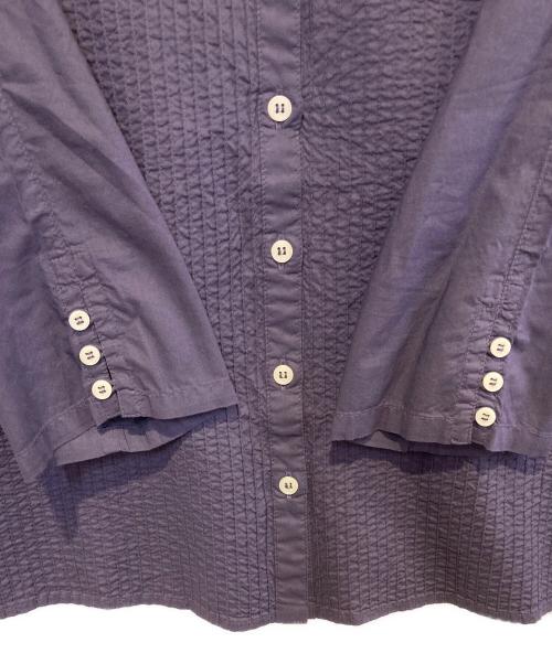 YACCO MARICARD（ヤッコマリカルド）YACCO MARICARD (ヤッコマリカルド) 7分袖ピンタックブラウス パープル サイズ:SIZE 2の古着・服飾アイテム