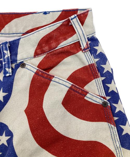 SUPREME（シュプリーム）SUPREME (シュプリーム) Flag Double Knee Painter Pant ブルー×レッド サイズ:32の古着・服飾アイテム