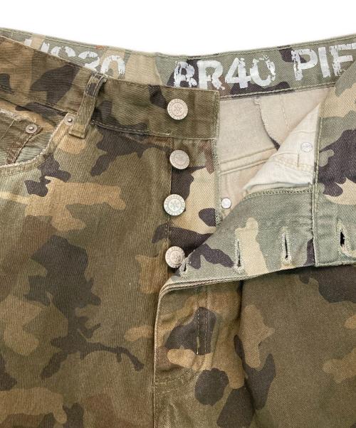 PIET（ピエット）PIET (ピエット) Distressed Camo Oversized Denim オリーブ サイズ:30の古着・服飾アイテム