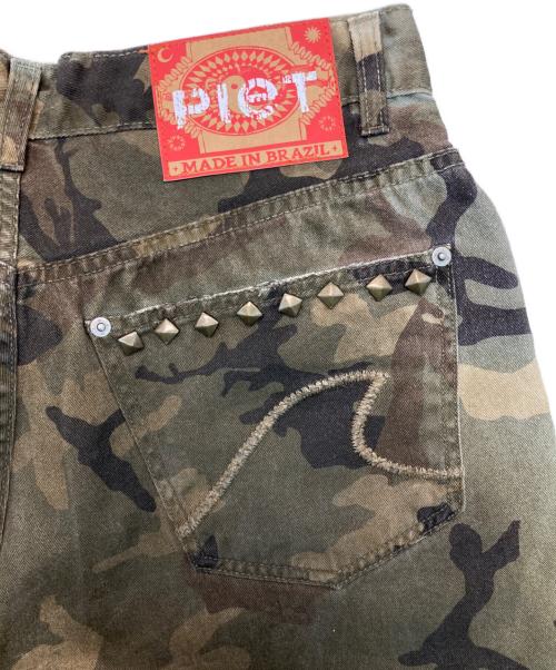 PIET（ピエット）PIET (ピエット) Distressed Camo Oversized Denim オリーブ サイズ:30の古着・服飾アイテム