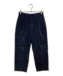 COMME des GARCONS HOMME（コムデギャルソン オム）の古着「テーパード2タックパンツ」｜ネイビー