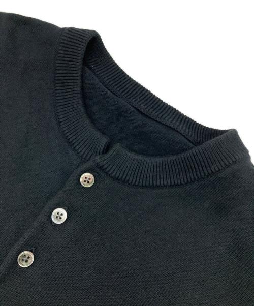 crepuscule（クレプスキュール）crepuscule (クレプスキュール) BEAMS (ビームス) 別注ヘンリーネックカットソー ブラック サイズ:2の古着・服飾アイテム
