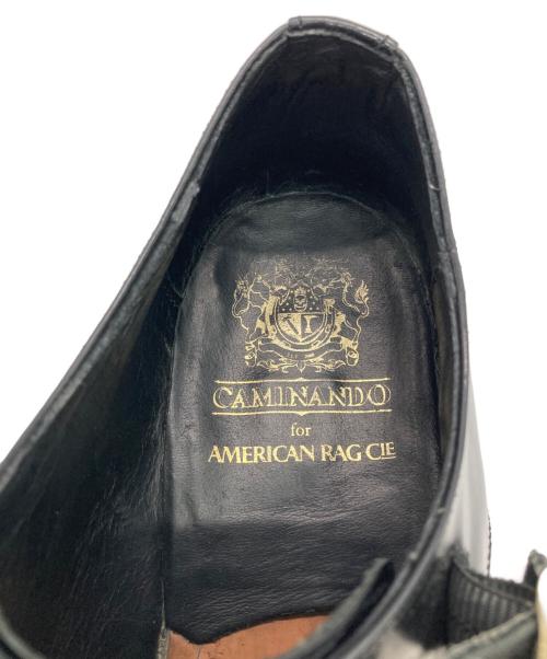Caminando（カミナンド）Caminando (カミナンド) MERICAN RAG CIE (アメリカンラグシー) 別注シャークソールモンクストラップシューズ ブラック サイズ:9の古着・服飾アイテム