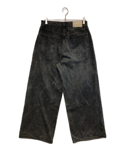LIDnM（リドム）LIDnM (リドム) CRACK WASHED BAGGY DENIM PANTS ブラック サイズ:Lの古着・服飾アイテム
