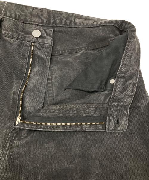 LIDnM（リドム）LIDnM (リドム) CRACK WASHED BAGGY DENIM PANTS ブラック サイズ:Lの古着・服飾アイテム