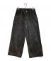 LIDnM（リドム）の古着「CRACK WASHED BAGGY DENIM PANTS」｜ブラック