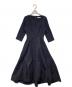 L'AUBE BLANC（ローブ ブラン）の古着「KeyneckJacquardDress」｜ネイビー