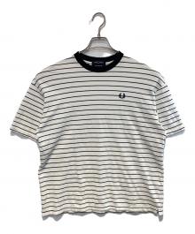 FRED PERRY×BEAMS（フレッドペリー×ビームス）の古着「別注 鹿の子ボーダーtシャツ」｜ホワイト×ネイビー