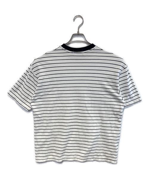 FRED PERRY（フレッドペリー）FRED PERRY (フレッドペリー) BEAMS (ビームス) 別注 鹿の子ボーダーtシャツ ホワイト×ネイビー サイズ:Sの古着・服飾アイテム